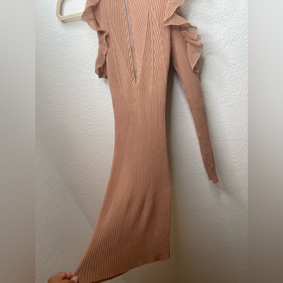 Self Portrait Ribbed cold shoulder sweater dress Sz med - Picture 9 of 16